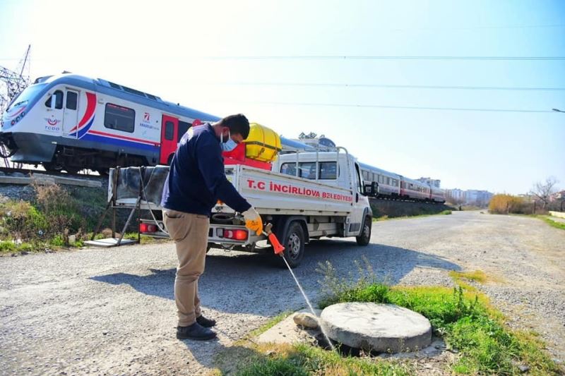 İncirliova Belediyesi ilaçlama çalışması başlattı
