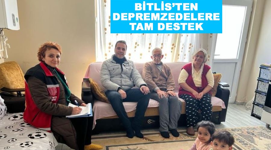 Bitlis’ten depremzedelere tam destek