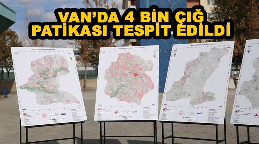 Van’da 4 bin çığ patikası tespit edildi