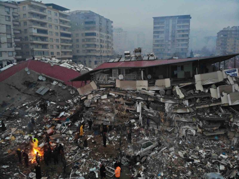 Kahramanmaraş’taki deprem enkazı havadan görüntülendi
