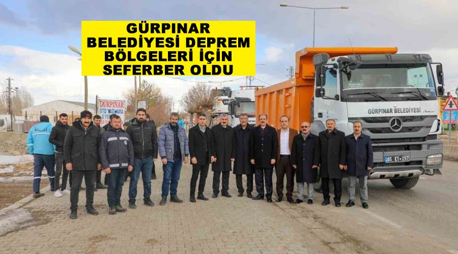 Gürpınar Belediyesi deprem bölgeleri için seferber oldu