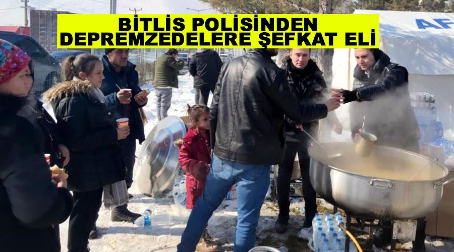 Bitlis polisinden depremzedelere şefkat eli