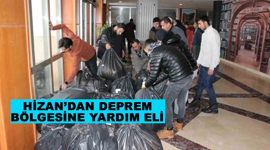 Hizan’dan deprem bölgesine yardım eli