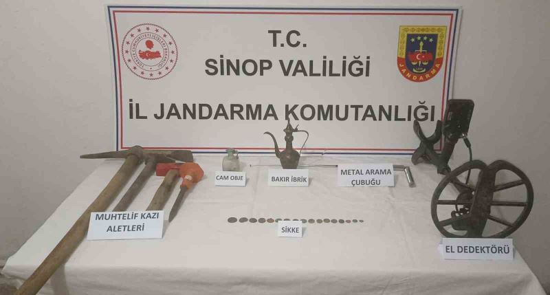Sinop’ta kaçak kazı operasyonunda 1 gözaltı
