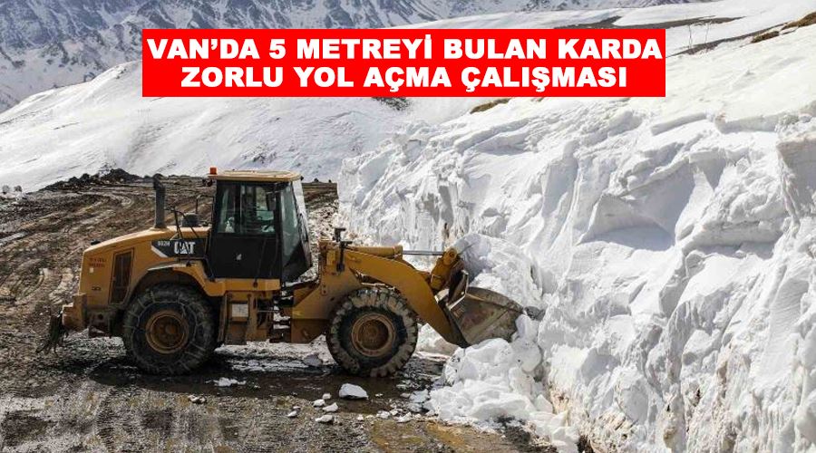 Van’da 5 metreyi bulan karda zorlu yol açma çalışması