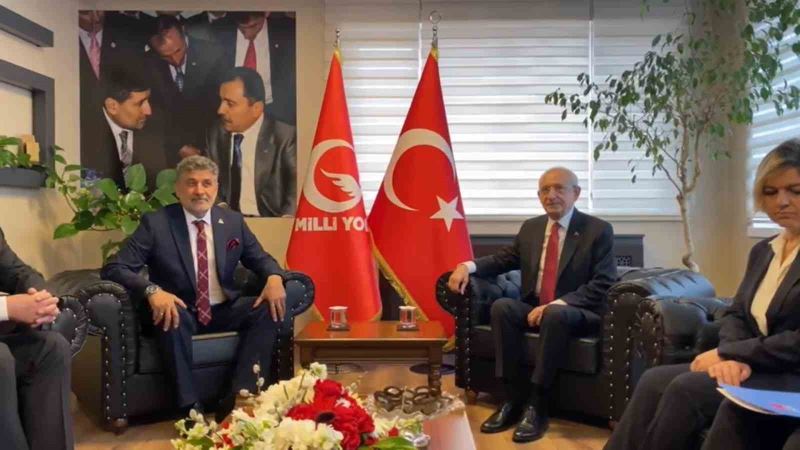 CHP Genel Başkanı Kılıçdaroğlu, Milli Yol Partisi Başkanı Çayır’ı ziyaret etti
