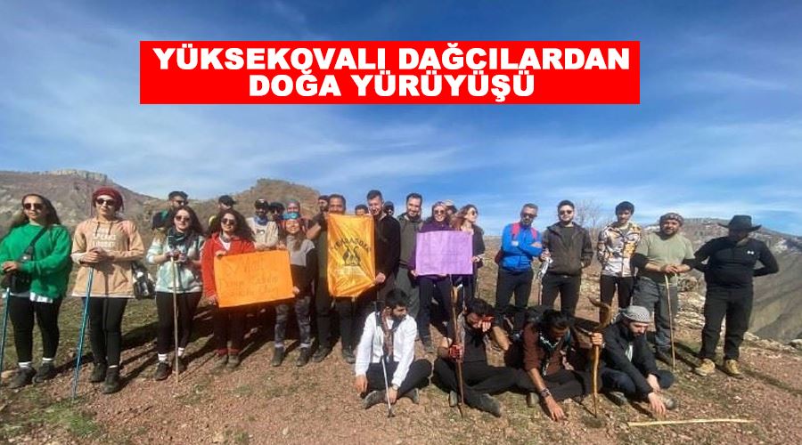 Yüksekovalı dağcılardan doğa yürüyüşü