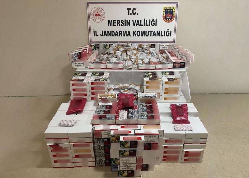 Mersin’de kaçak sigara ve sahte içki operasyonu
