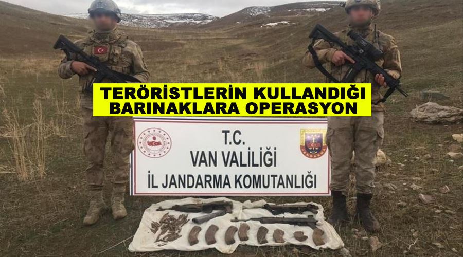 Teröristlerin kullandığı barınaklara operasyon