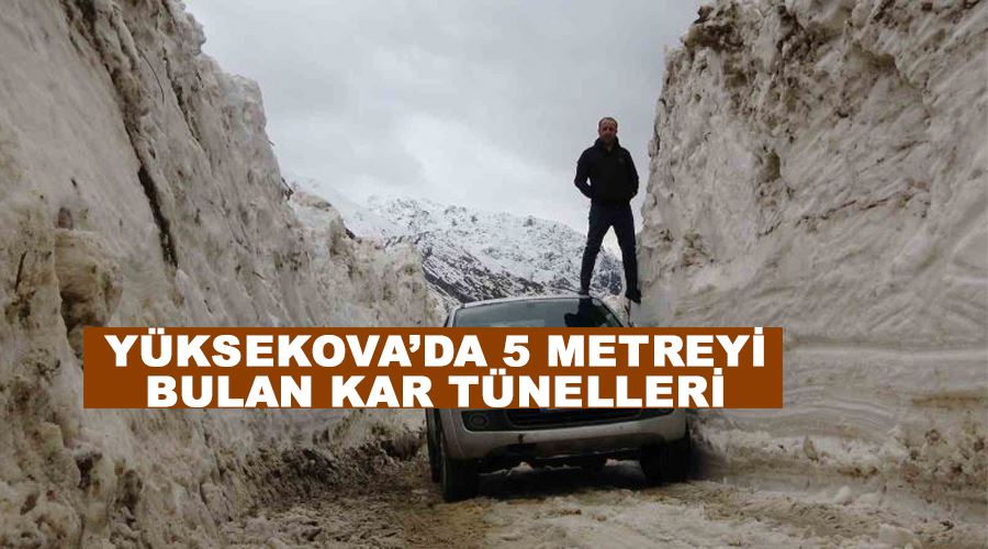 Yüksekova’da 5 metreyi bulan kar tünelleri