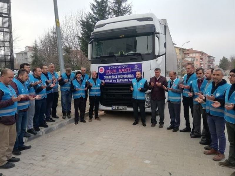 Simav İlçe Müftülüğü’nden deprem bölgesine gıda tırı
