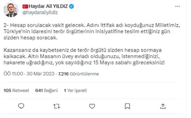 AK Parti’li Yıldız’dan Akşener’i terleten sorular
