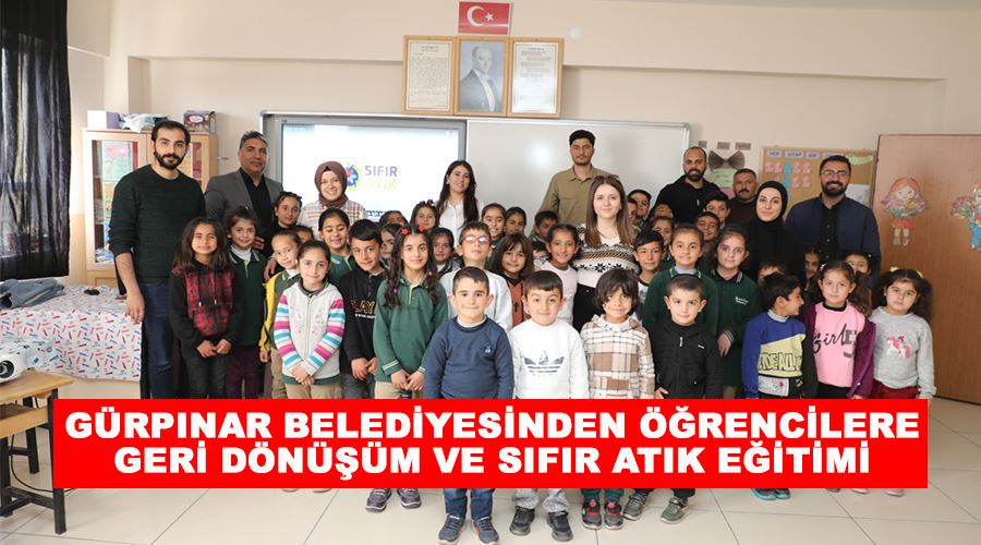 Gürpınar Belediyesinden öğrencilere geri dönüşüm ve sıfır atık eğitimi