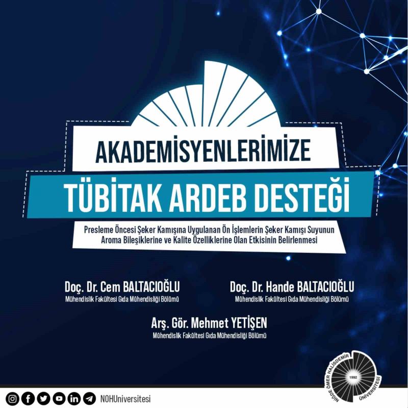 Niğde Ömer Halisdemir Üniversitesine TÜBİTAK desteği
