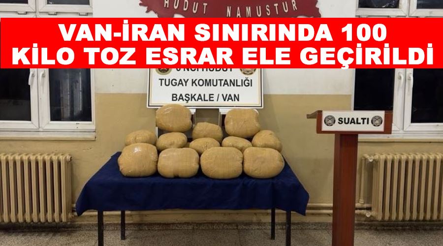 Van-İran sınırında 100 kilo toz esrar ele geçirildi