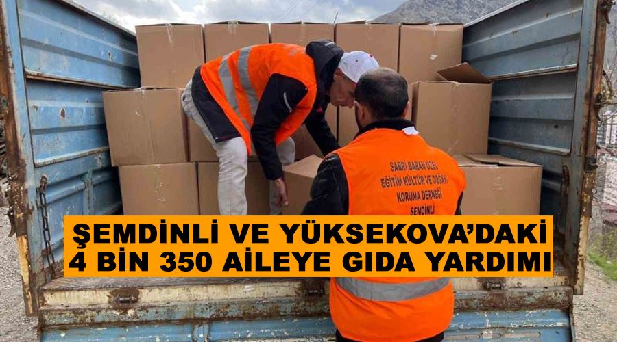 Şemdinli ve Yüksekova’daki 4 bin 350 aileye gıda yardımı