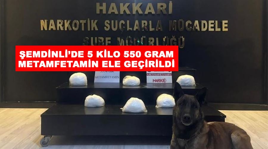 Şemdinli’de 5 kilo 550 gram metamfetamin ele geçirildi