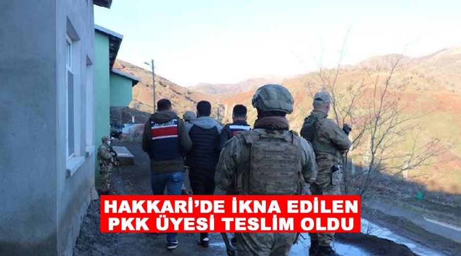 Hakkari’de ikna edilen PKK üyesi teslim oldu