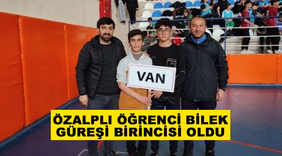 Özalplı öğrenci bilek güreşi birincisi oldu