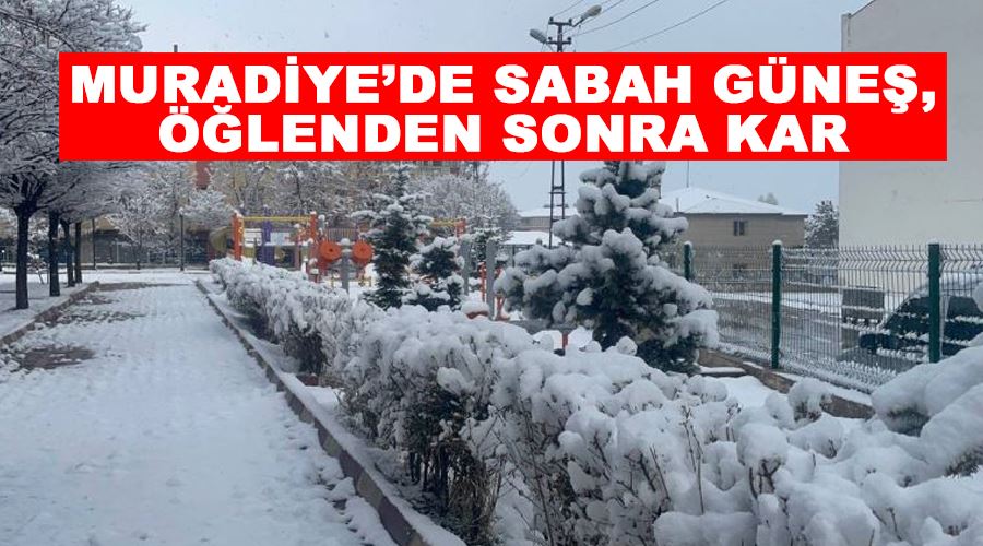 Muradiye’de sabah güneş, öğlenden sonra kar