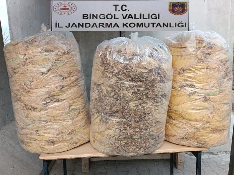 Bingöl’de 150 kilo yaprak tütün ele geçirildi
