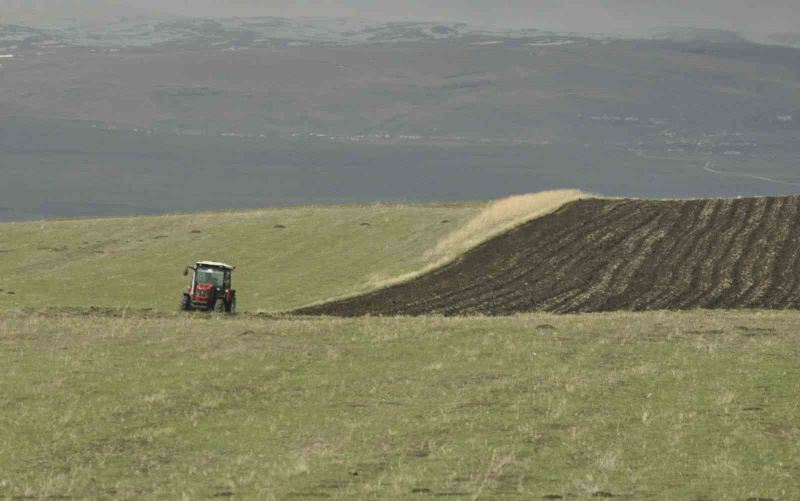 Kars’ta tarlalar sürülüyor
