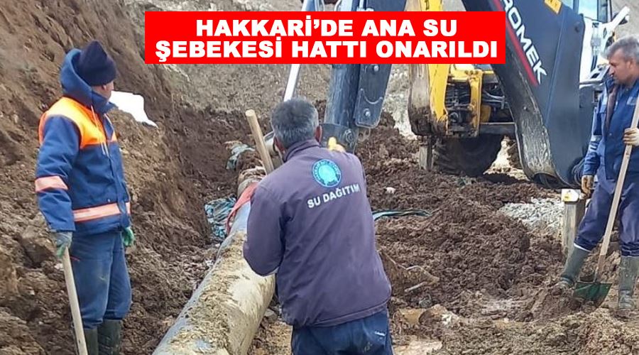 Hakkari’de ana su şebekesi hattı onarıldı