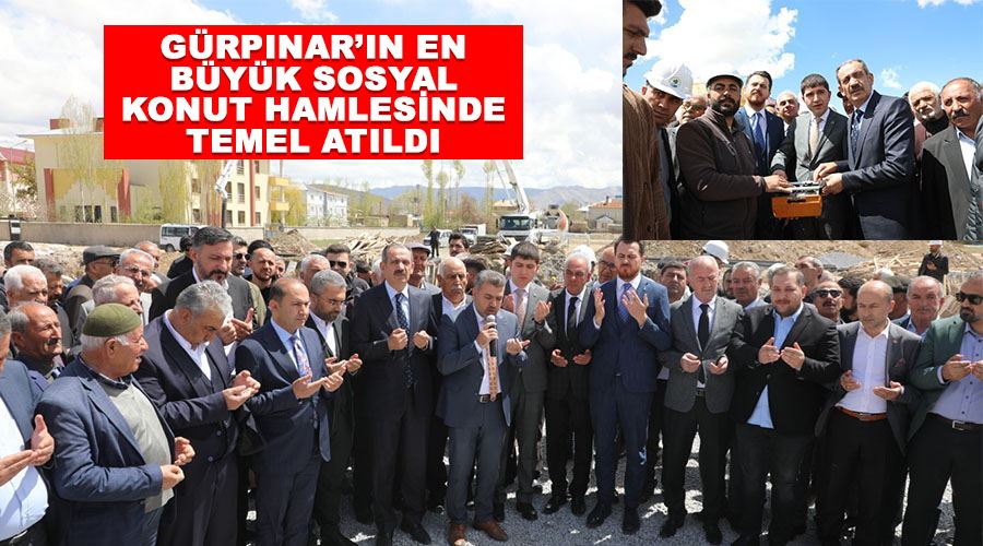 Gürpınar’ın en büyük sosyal konut hamlesinde temel atıldı