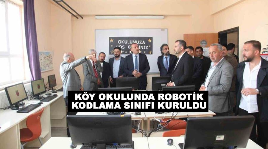 Köy okulunda robotik kodlama sınıfı kuruldu