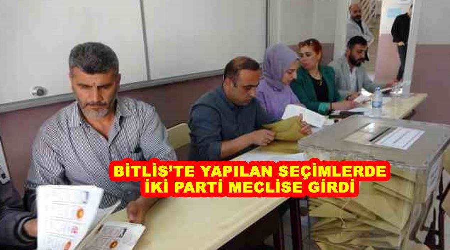 Bitlis’te yapılan seçimlerde iki parti meclise girdi