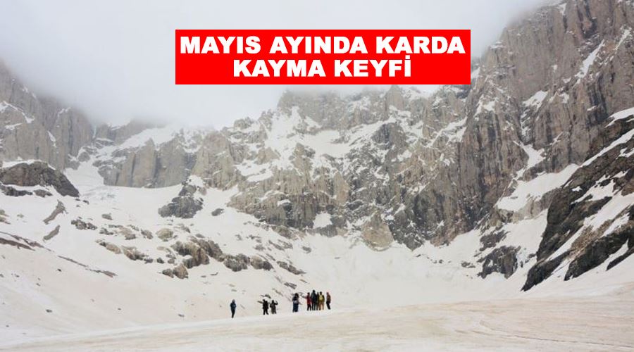 Mayıs ayında karda kayma keyfi