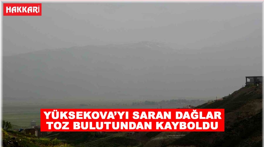Yüksekova’yı saran dağlar toz bulutundan kayboldu