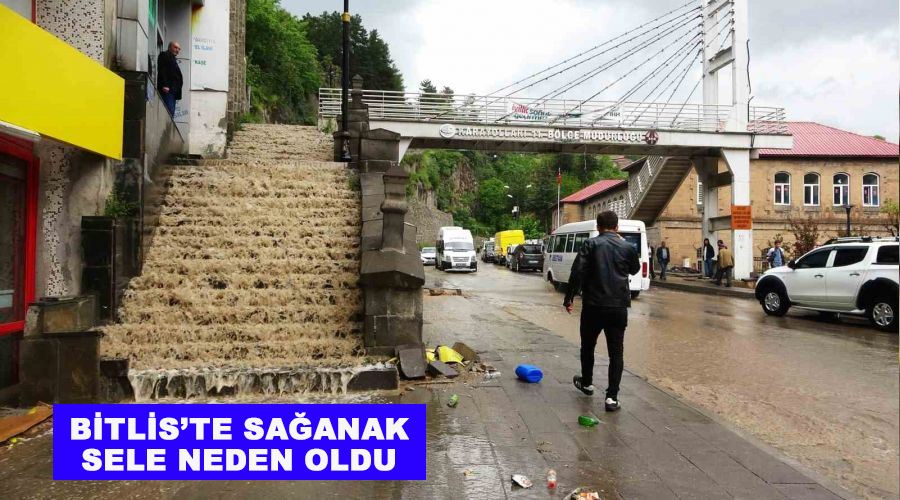 Bitlis’te sağanak sele neden oldu