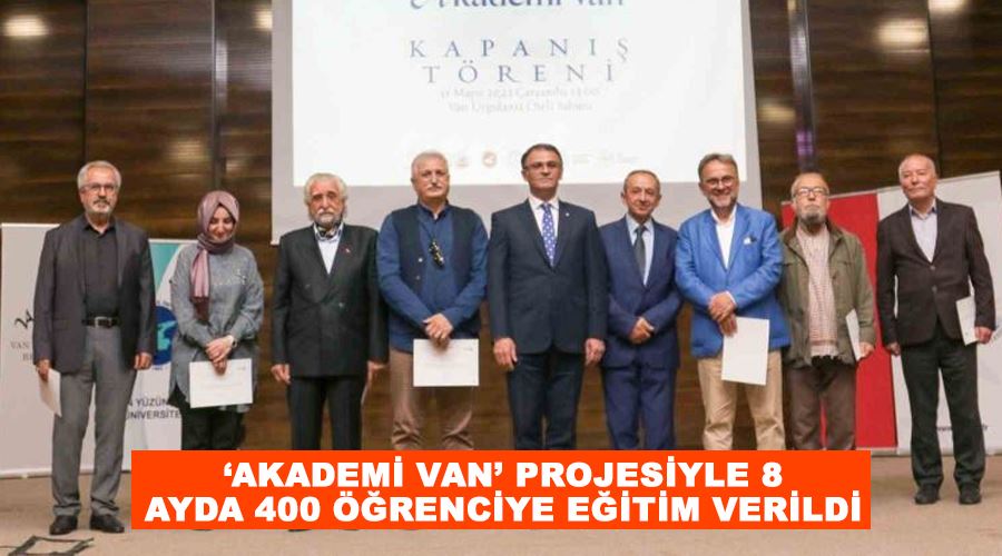 ‘Akademi Van’ projesiyle 8 ayda 400 öğrenciye eğitim verildi