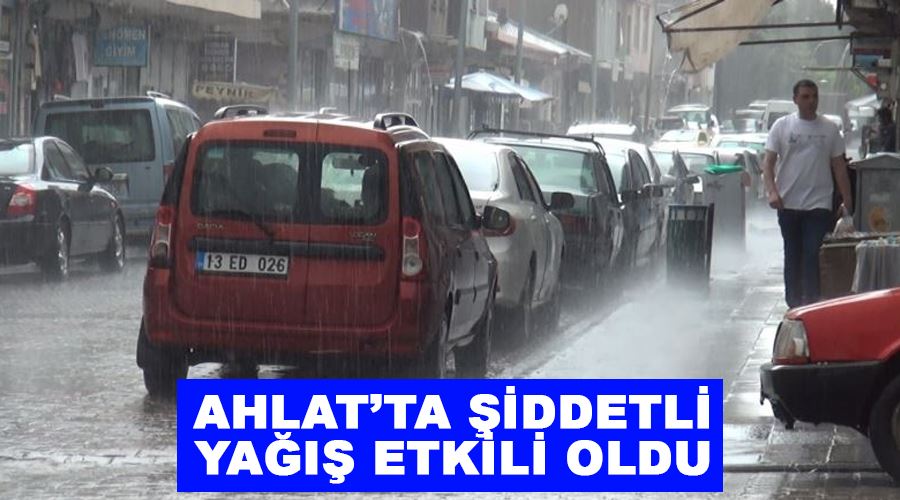 Ahlat’ta şiddetli yağış etkili oldu