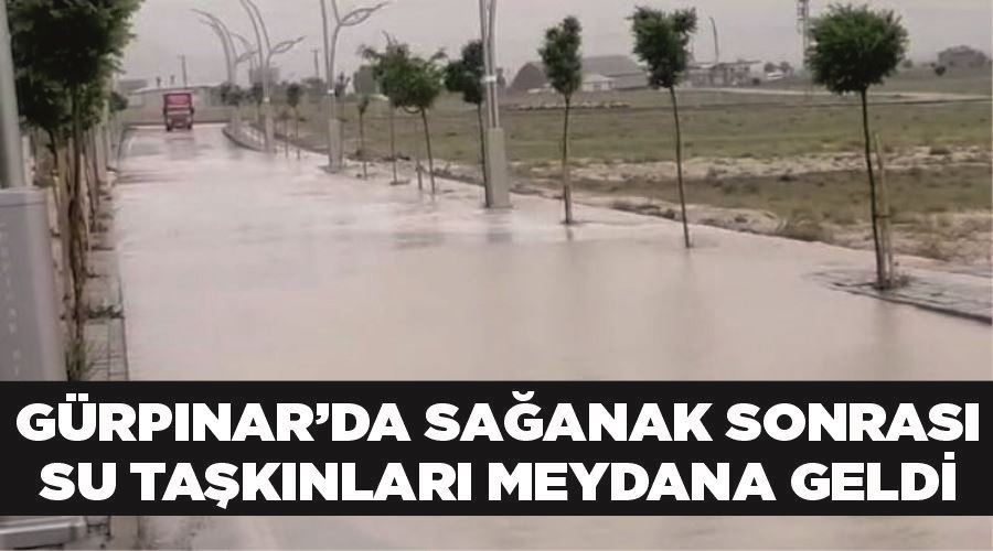 Gürpınar’da sağanak sonrası su taşkınları meydana geldi