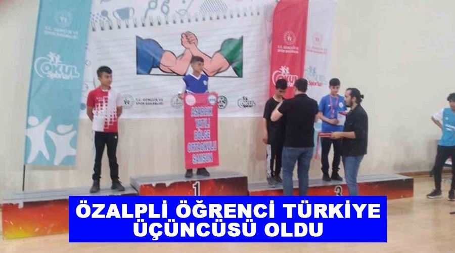 Özalpli öğrenci Türkiye üçüncüsü oldu