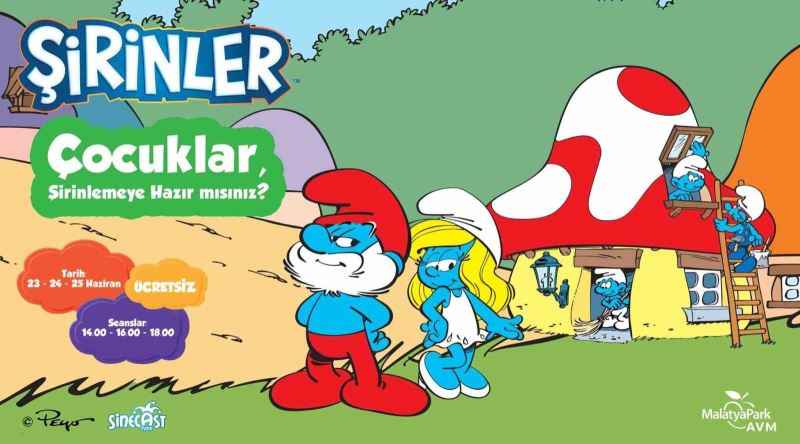 Şirinler depremzede çocukları bekliyor
