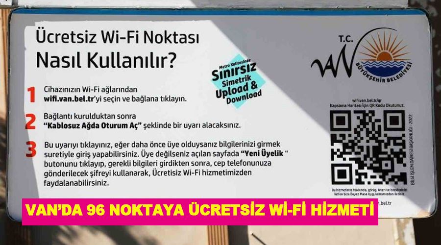 Van’da 96 noktaya ücretsiz wi-fi hizmeti