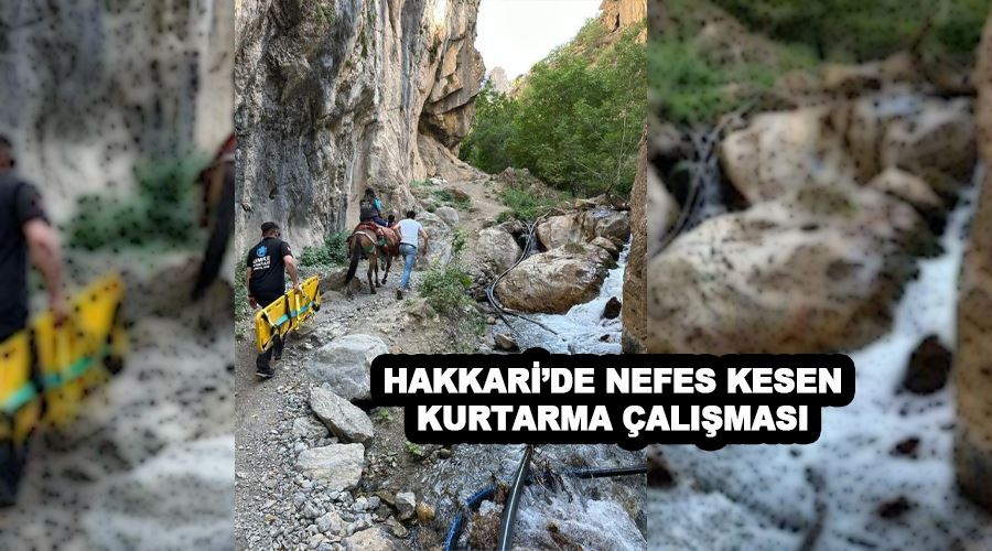 Hakkari’de nefes kesen kurtarma çalışması