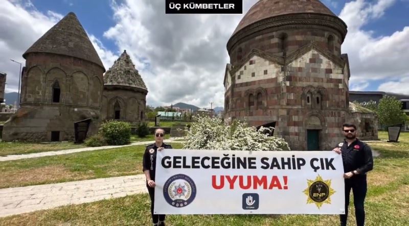 Erzurum polisinden pankartlı uyarı
