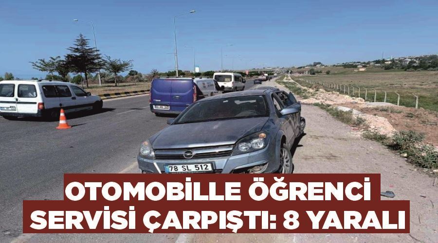 Otomobille öğrenci servisi çarpıştı: 8 yaralı