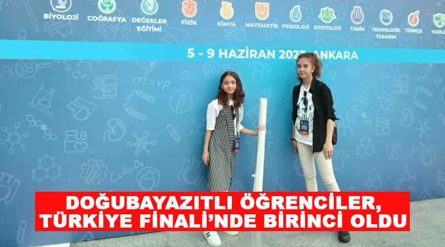 Doğubayazıtlı öğrenciler, Türkiye Finali’nde birinci oldu