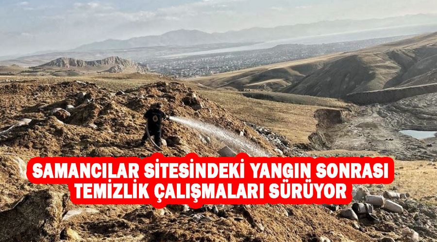 Samancılar sitesindeki yangın sonrası temizlik çalışmaları sürüyor