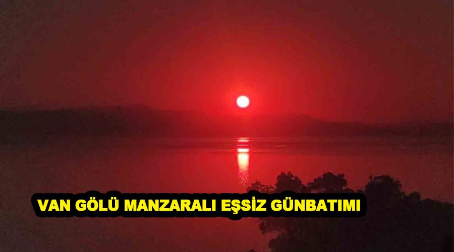 Van Gölü manzaralı eşsiz günbatımı