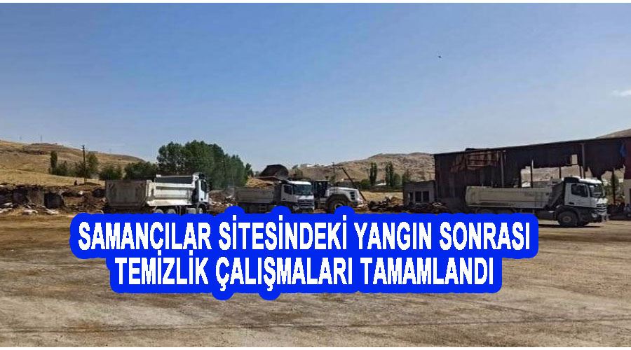 Samancılar sitesindeki yangın sonrası temizlik çalışmaları tamamlandı