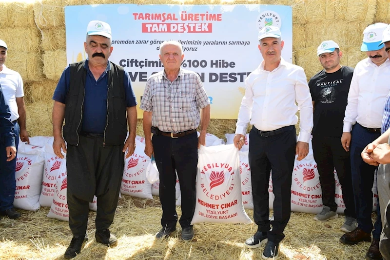 Yeşilyurt’ta depremzede üreticilere tarımsal destek
