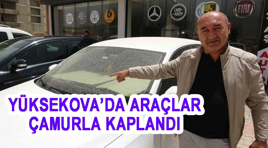 Yüksekova’da araçlar çamurla kaplandı