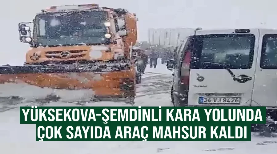 Yüksekova-Şemdinli kara yolunda çok sayıda araç mahsur kaldı