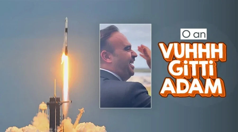  Roketin fırlatıldığı an Bakan Mehmet Fatih Kacır